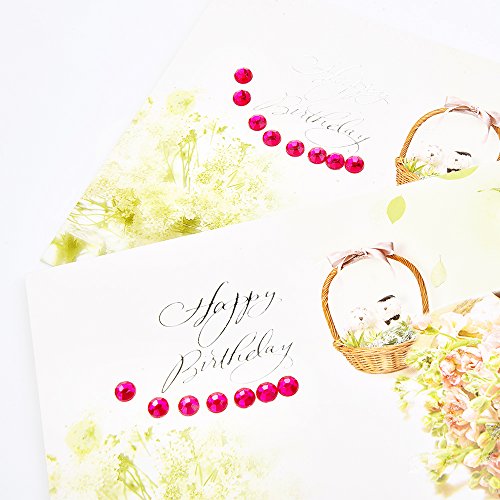 Outus Mehrfarbige Selbstklebende Rheinkiesel Aufkleber Blatt , 3 Größe, 12 Blätter - 7