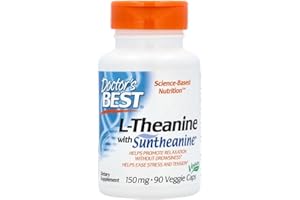 DOCTORSBEST Doctor's Best - L-Theanin mit Suntheanine | Unterstützt Entspannung und Stressabbau - 150mg - 90 Kapseln