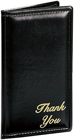 Risch 5000P BLACK THANKYOU Black Padded Guest Check Presenter, 5" x 9", 5.25" Width, 0.5" Height, 9" Length (Pack of 12)