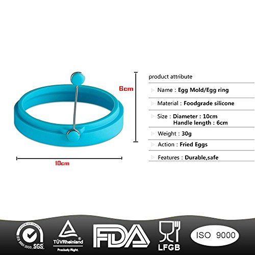 VANGOLD Spiegeleiform für Bratpfanne pfannkuchen form aus silikon Spiegeleiformen für Pfanne & Frühstück – 4 Stück - 3