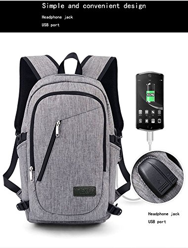 TREKOO Herren Damen Laptop Rucksack Backpack Schulrucksack f  r bis zu 15 6 zoll Laptop Notebook Computer Arbeit Campus Studenten Outdoor Reisen Wande