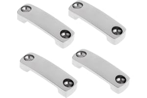 KESOTO 4pcs 316 Stainless Steel Boat Deck Fitting Rope Connection Eye Strap Loop, Tie Down Anchor Point Heavy Duty - Polished