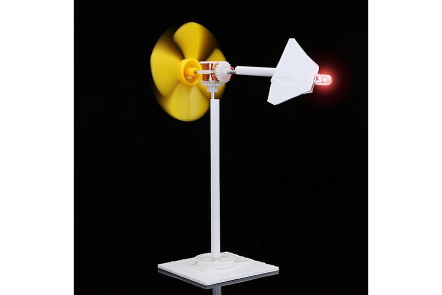 EsportsMJJ DIY Micro Wind Power Motor Wind Turbine Electricity Power Generator Blades Model Self-Made Science