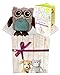 Produktbild Warmies Geschenkset - Kuscheltier Minis Eule (braun) mit Lavendelduft Wärmekissen + Edle Geschenkverpackung + Büchlein mit spannenden Kindergeschichten