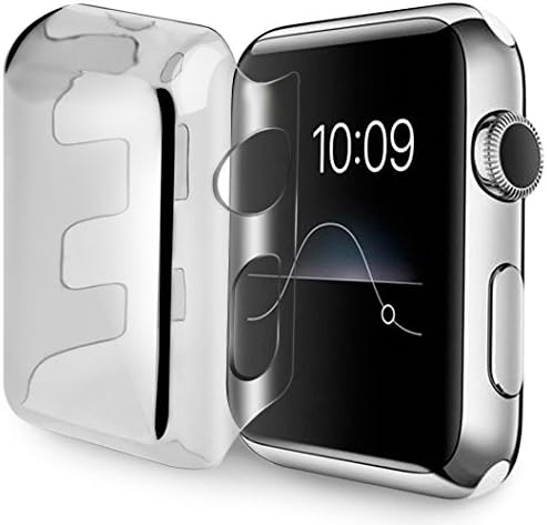 Apple Watch Series 2 Screen Protector, MYECOGO iwatch 3 Full Screen Coverage HD Clear Protective Bumper Case Cover for iWatch 2 All Models (Apple Watch Series 2 Series 3 Nike+ Case Transparent PC 42mm)