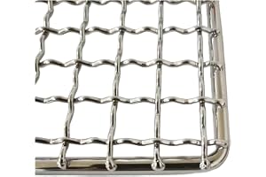 Rektangulär trådrostare 36 x 15 cm rostbeständigt nät (15 x 15 cm) | Rostfritt stål, 15 x 15 cm kompakt storlek, perfekt för små portioner, camping, picknick