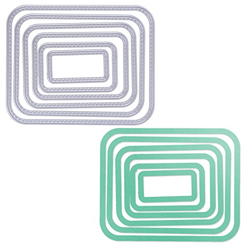 Amazingdeal365 6PCS Metall Form Stanzschablonen Schablonen Schneiden DIY Dekor Sammelalbum Karten Buchzeichen Lesezeichen als Geschenk für Freunde Geburtstag Kinder,Kindergarten Hobby Schule Handarbeit Unterricht usw. Ein tolles Geschenk! - 2