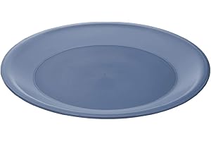 Rotho Caruba płaski talerz plastikowy, wielokrotnego użytku, tworzywo sztuczne (PP), nie zawiera BPA, niebieski, (26,0 x 26,0 x 1,5 cm)