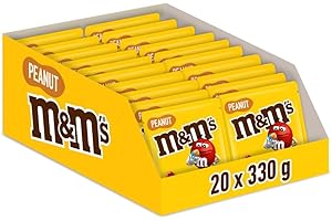 M&M's Cacahuete Snack en Bolitas de Colores de Chocolate con Leche y Cacahuete, Ideal como Regalo (330g)