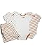 The Essential One - 3 Pack Baby Unisex Star Bodysuits Vests - Orange Beige - ESS141