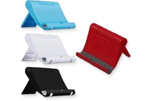 DEFGNOP 4 Piezas Soporte Móvil Mesa Plegable, Apoyo Teléfono Multiángulo, Soporte Dock Base para Teléfono Compatible con iPhone 14 Pro/14/13/12/11, Galaxy S22/S21, Xiaomi Redmi Note 12 11 Pro (4 Color)
