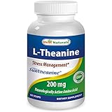 Best Naturals L-Theanine 200 mg 60 Vcaps featuring clinically proven suntheanine (Pack of 1)