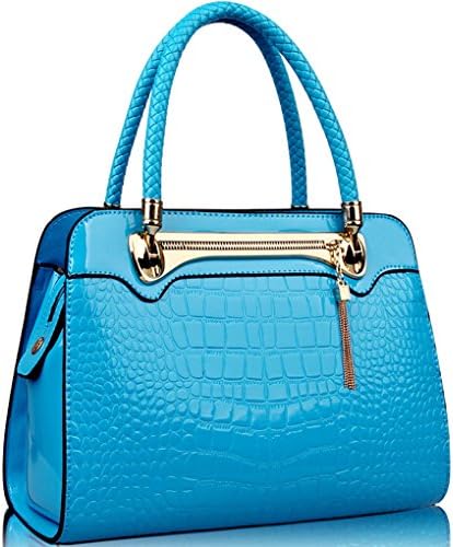 FAIRYSAN High Quality Croc Leather Elegant Ladies/Girls Shoulder/Messenger Bag (Blue)