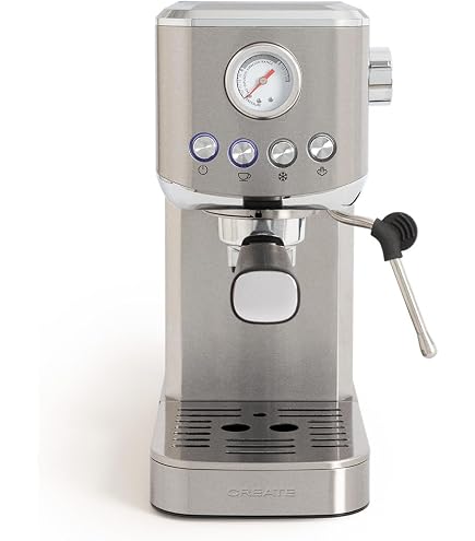 Machine à Expresso Kaiser KA 2001 R Empire - 19 Bars, Porte-filtre 5 En 1, Design Rétro Bronze