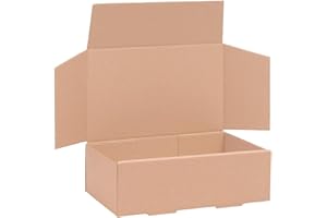 verpacking DHL Kleinpaket Braun 240 x 160 x 80 mm [Größe und Stückzahl wählbar] 1-wellige Versandkartons [Warenpost wird zu DHL Kleinpaket] portooptimierte Versandgröße für kleine Waren 50 Stück