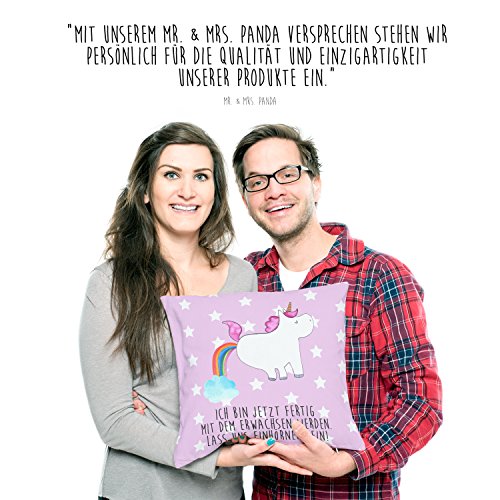 Mr. & Mrs. Panda Kissen 40×40 Einhorn Pupsend – 100% handmade in Norddeutschland – Einhorn, Pups, Unicorn, Regenbogen, Glitzer, Einhornpower, Erwachsenwerden, Spaß, lustig, Freundin Kissen, Kissenhülle, Kopfkissen, Geschenk, Schenken, Couch, Sofakissen, weich, flauschig, 40×40, 40 x 40 Einhorn, Pups, Unicorn, Regenbogen, Glitzer, Einhornpower, Erwachsenwerden, Spaß, lustig, Freundin - 2