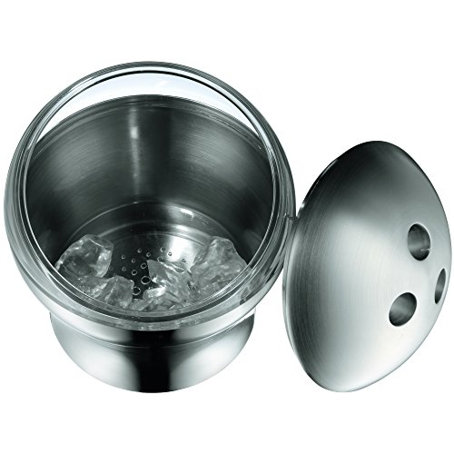 WMF Eiseimer mit Siebeinsatz Loft Cromargan Edelstahl mattiert Höhe 19cm - 2