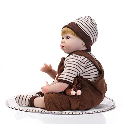 NPK 2017 Hot Gift Item Lifelike New Reborn Boy Baby Doll Soft Vinyl Silicone Newborn Dolls with Small Lovely Monkey Toy