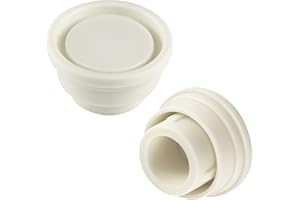 RUNQIN OUTDOOR 2pcs Pare-Chocs Échelle Piscine Creusée, Bouchon Caoutchouc Sécurité Échelles,Accessoires Remplacement Fixation pour Protéger Marches,Coussin Tampon Garde pour 42mm Diamètre Escaliers Mécaniques,Blanc