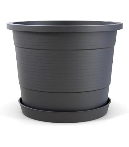 geli Thermo Plastic Pflanzkbel Rimini aus Kunststoff,  Farbe:anthrazit;Durchmesser:30 cm : Amazon.de: Kche, Haushalt & Wohnen