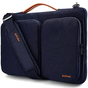 AirCase Laptop Messenger Bag Case Cover Pouch for 15.6 -Inch Laptop Bag for Men & Women (Blue)