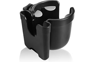 ‎IVTIVFU Cup Holder - Ivtivfu Getränkehalter Kinderwagen Zubehör (2 in 1, mit Handyhalterung), Rollstuhl Zubehör, Becherhalter Kinderwagen Flaschenhalter für Fahrrad, Buggy, Campingstuhl, Kinderwagen Gadget