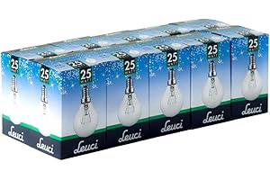 Leuci 10 x Glühbirne Tropfenform P45 25W E14 klar Glühlampe warmweiß dimmbar