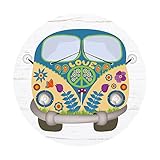 Größe: Ø 22 cm, 2,5 mm Materialstärke Material: Qualitätsdruck auf Kunststoff mit Oberflächenschutz und rutschfestem Zellkautschuk