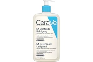 CeraVe - Żel czyszczący SA przeciw chropowatości - oczyszcza skórę, usuwa szorstkość - kwas salicylowy + kwas hialuronowy + 3 niezbędne ceramidy - Sucha, szorstka, łuszcząca się skóra - 562 ml