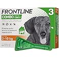 Frontline Combo, 3 Pipette, Cane Taglia S (2 - 10 Kg), Antiparassitario per Cani e Cuccioli di Lunga Durata, Protegge il Cane
