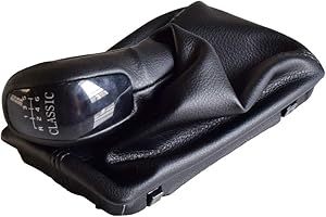 KAKULKOMEN Manueller 6-Gang-Schaltknauf für Mercedes-Benz E-Klasse W211 2002–2006 mit staubdichter Abdeckung (klassisch)