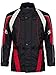Produktbild Limitless Herren Motorradjacke mit Protektoren und Reflektoren - Motorrad Jacke Cordura Textil - wasserdicht Winddicht Schwarz Rot Weiß Grau 788 Gr. 3XL