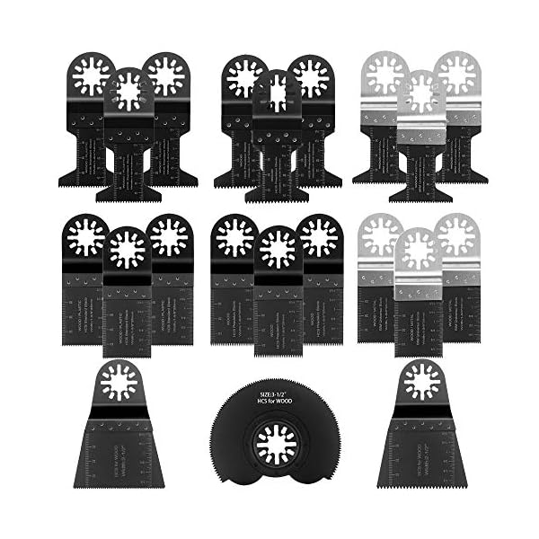 Sägeblätter Set, Preciva 21 pcs Mix Klingen Multitool Oszillierwerkzeug-Zubehör für Fein Multimaster, Milwaukee, Einhell