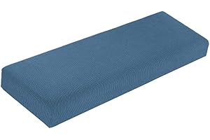 FLAMEER Dining Room Bench Covers - Soft Stretch Bench Slipcover Removable Washable Bench Seat Protector(6 Colors) - Blue