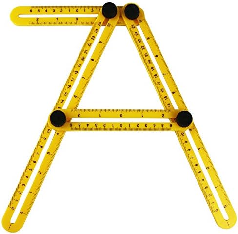 Multi Angle Measuring Ruler Plastic Angleizer Template Tool Measures All Angles and Forms for Builders Craftsmen Tilers Handymen Carpenter Roofers Tool By Cefanty