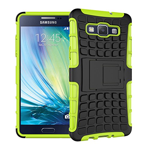 Preisvergleich Produktbild Samsung Galaxy A5 Hülle Schwarz,Samsung Galaxy A5 Hülle Flip Case,Samsung Galaxy A5 Hülle Silikon,EMAXELERS Samsung Galaxy A5 Hülle TPU,Galaxy A5 Hülle Hart,Galaxy A5 Hülle Slim Protective schutz Design Secure sicher Non-Slip Grip griff einzigartige Unique Hybrid weich Soft & Hard Shockproof Protection Hülle Cover for Samsung Galaxy A5,Green Tire Pattern