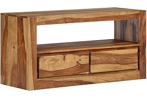 vidaXL Mobile Porta TV Mobiletto Basso Credenza Aperti Consolle Multimediale Armadietto Basso Soggiorno Salotto Legno Massello di Sheesham