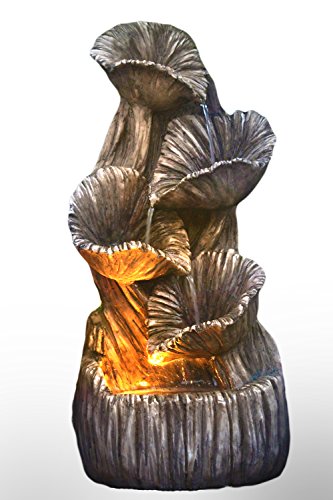 Gartenbrunnen Madera mit LED Beleuchtung Springbrunnen Brunnen Wandbrunnen SB-105