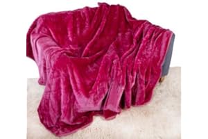 Quality Linen and Towels Fuchsia Pink Mink Throw Soft Plush Extra Large (200cm x 240cm- Suitable for King Size Bed or 2/3 Seater Sofa) Sofa Bed Runner Bedspread Blanket