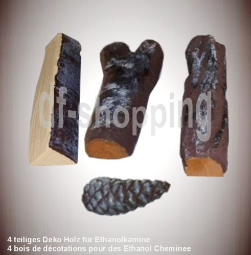 4 piezas de troncos de madera