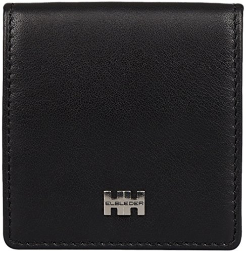 Preisvergleich Produktbild ELBLEDER kleine Münzbörse Leder schwarz mh-03