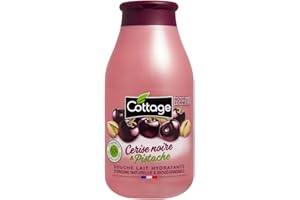 Cottage Gel Douche Lait Hydratant Cerise Noire et Pistache - 97% d'Ingrédients d'Origine Naturelle -250ml