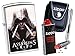 Produktbild Zippo Assassins Creed Warrior Head + Zippo POUCH mit Zippo Zubehör und L.B Chrome Stabfeuerzeug (mit CLIP Black Pouch)