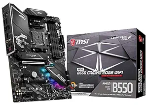 MSI MPG B550 Gaming Edge WiFi AMD AM4 DDR4 M.2 USB 3.2 Gen 2 ATX Motherboard AMD Ryzen 5000 Series Desktop Processors