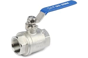 U.S. Solid Valvola a sfera DN25 da 1" - filettatura G femmina in acciaio inossidabile 304, porto completo a 2 vie