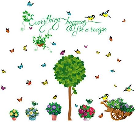 Green Garden PVC Wall Stickers Living Room Bedroom Children's Room Background Decoration