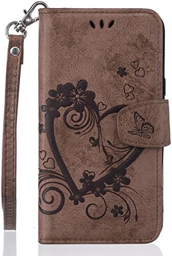 Samsung Galaxy J5 2015 Case, LTWS Premium PU Leather Case Magnetic Closure Folio Flip Wallet Backcover Bookstyle Kickstand Phone Protecter with Credit ID Card Slots Hand Strap Protective Purse Case for Samsung Galaxy J5 2015, Brown Color