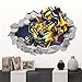 Produktbild Große Transformers Bumblebee 3D Aufkleber – versorgt geeignet für Wände, und Glas. Größe 70 cm x 50 cm