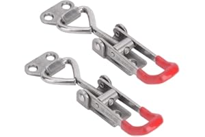 WALFRONT 2 Pcs Loquet à Bascule en Métal, Réglable Bascule Pince Loquet à Bascule 304 Acier Inoxydable Bascule Catch Loquet Hasp Clip Pince Boucle Fixation Rapide Outil a Main