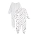 Designer Pack Of Two Babies White Spotty Sleepsuits 3-6 Months